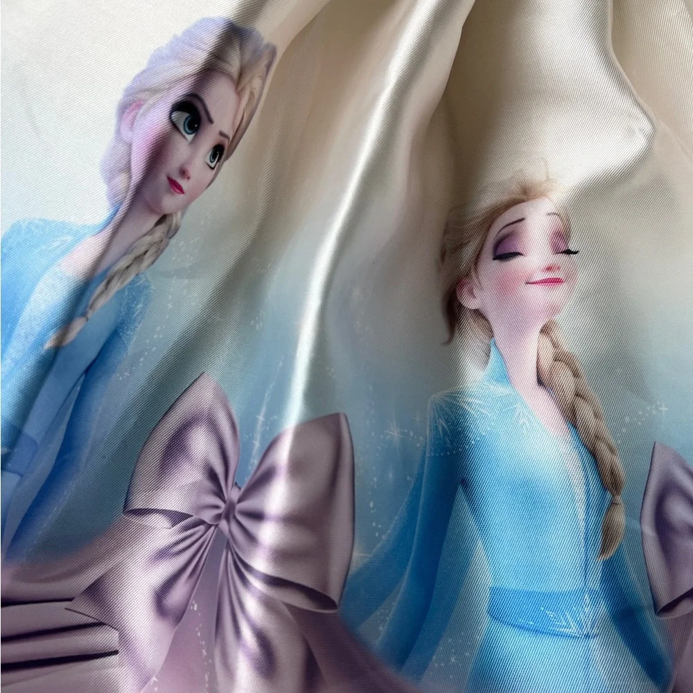 H&M White and Light Blue Girls' Frozen Print Dress with Pink Accents